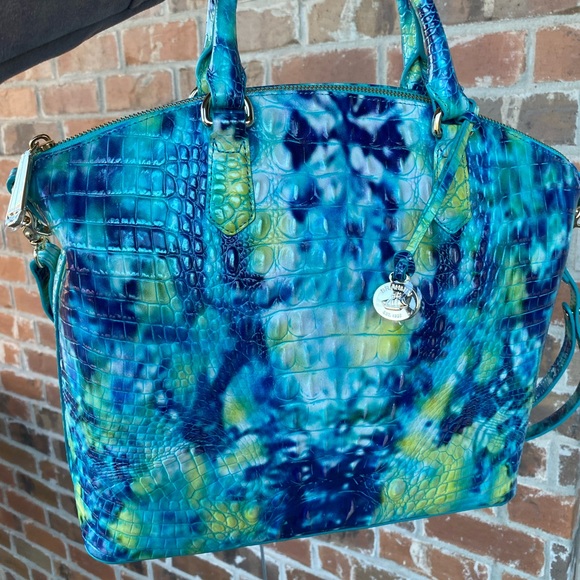 NWT Brahmin Croco Leather Hydro Melbourne Large Duxbury Satchel Purse - Picture 4 of 9